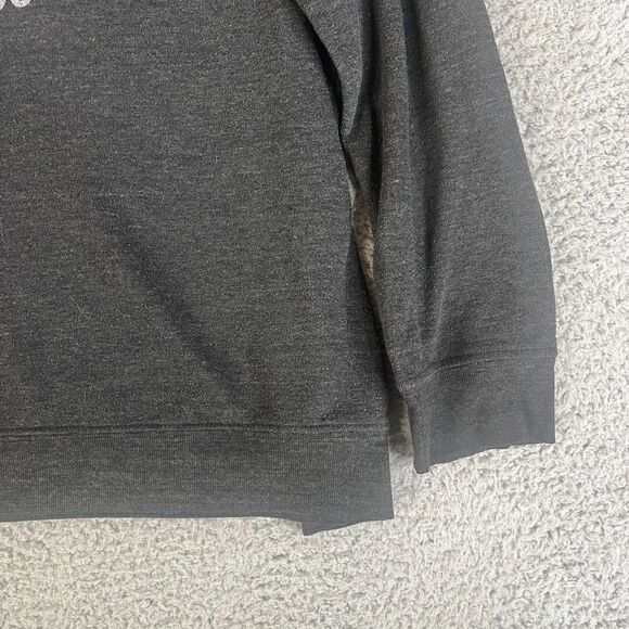 Vans Off The Wall Sweatshirt Womens XL Gray Pullover Sweater Spellout Surf Skate - Picture 3 of 10